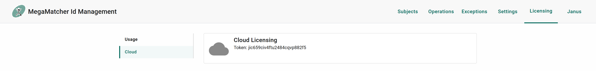 Licensing cloud