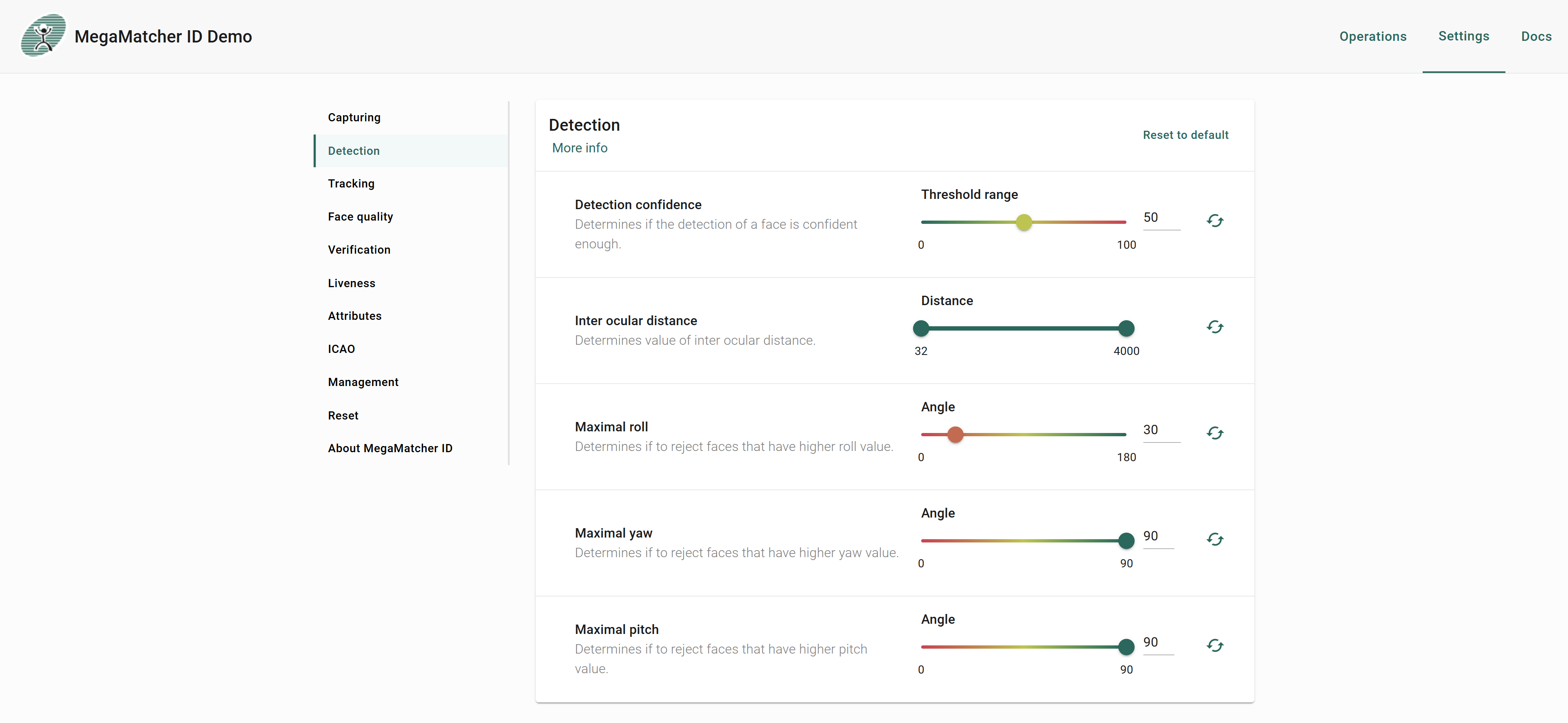 SettingsDetection