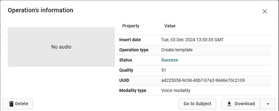 Operations voice modality