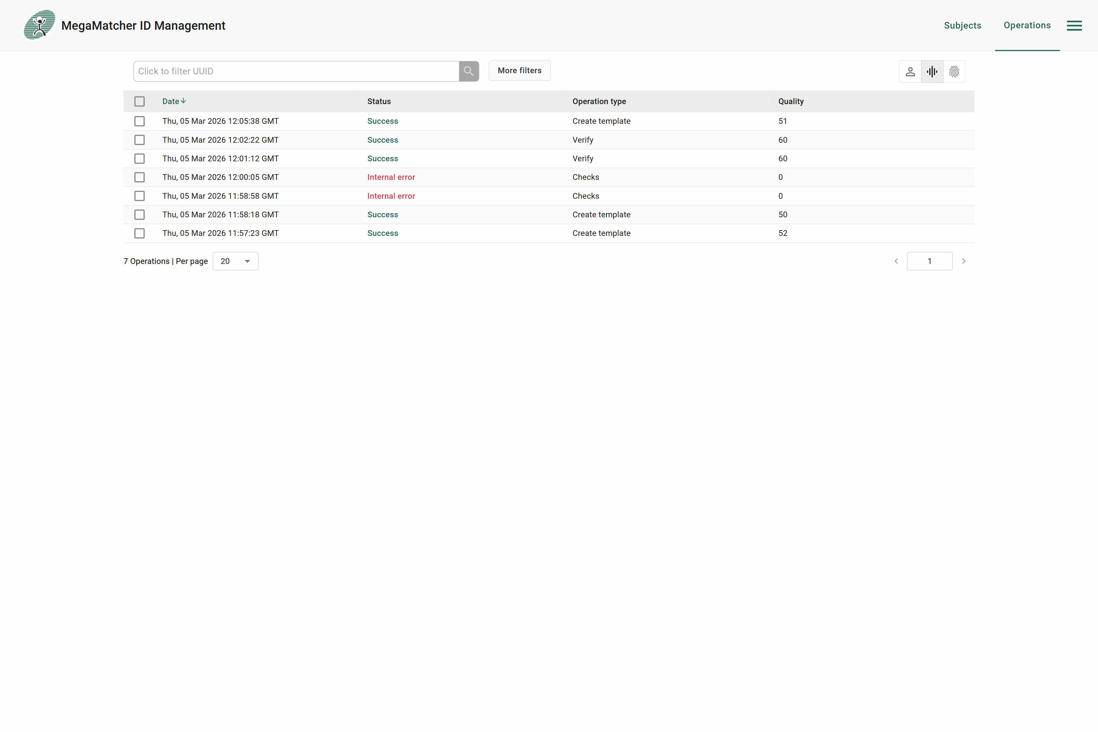Operations voice modality