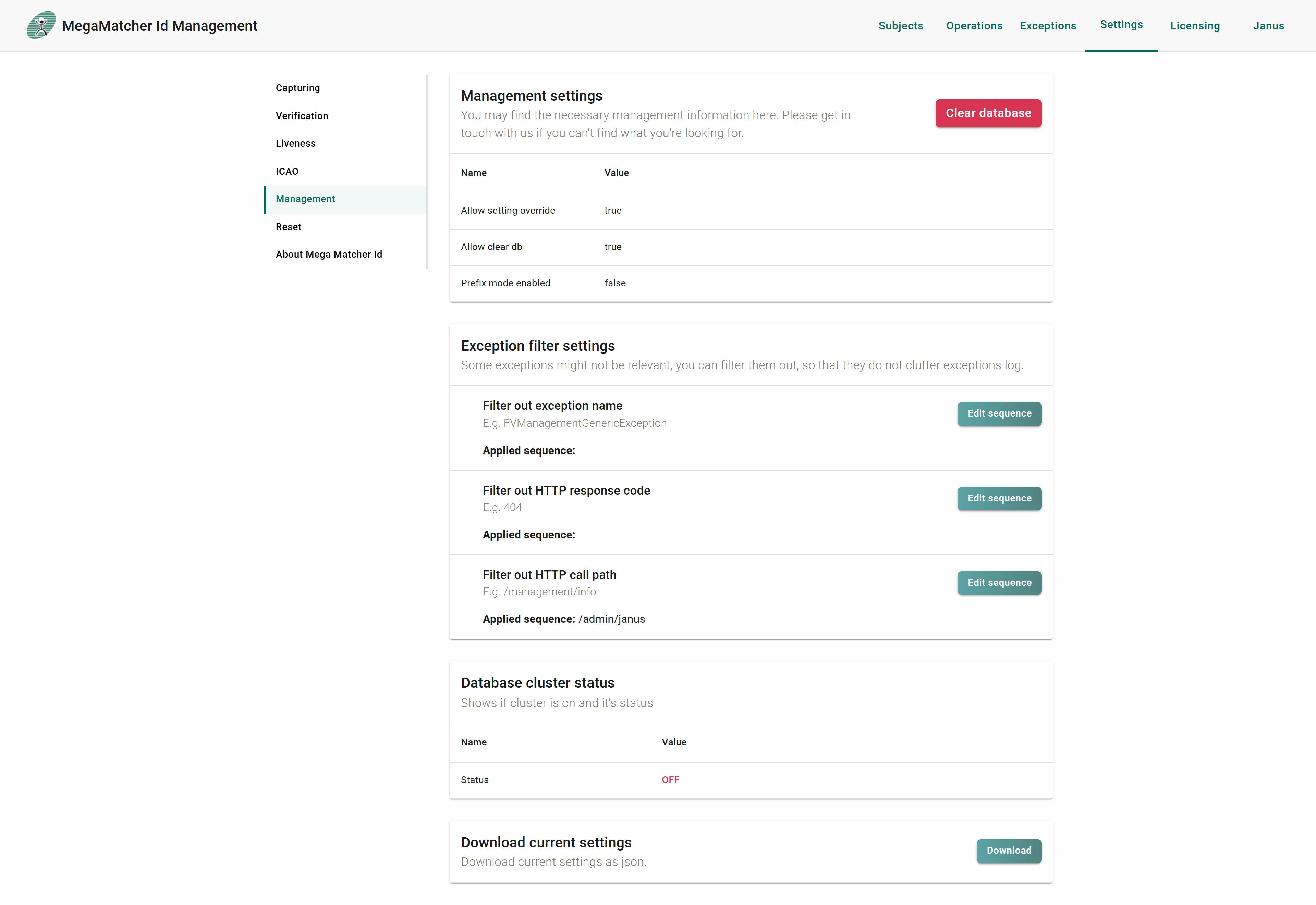 SettingsManagement